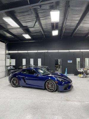 2021 Porsche GT4 in for hail damage repair