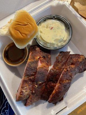 Baby back ribs! And potato salad