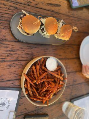 Fries, sliders $50