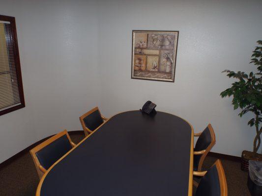 Tenants also have the option of this smaller conference room that hold 6 people.