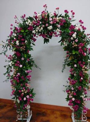 custom made natural flower wedding arch