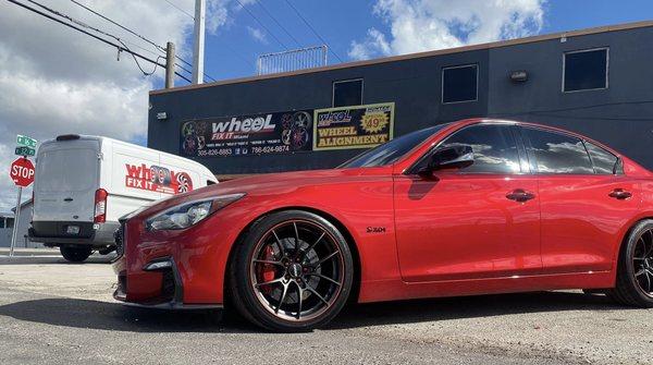 Q50 Custom Wheels and lower suspension