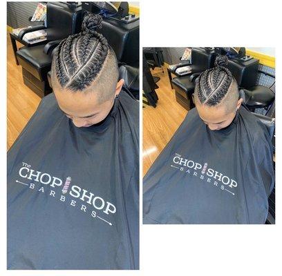 Men's Braids and More Hair By: BSD Haircuts & More done here at The Chop Shop Barbers 1040 Park Ave., San Jose, Ca