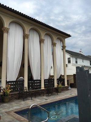 Extra long gorgeous outdoor drapery