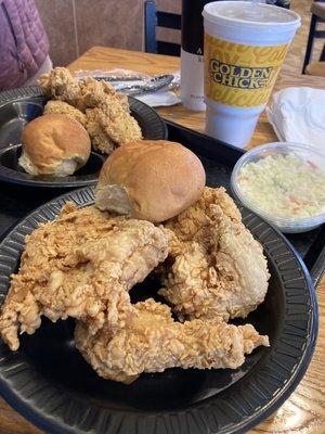 Lemon Pepper Wings and 4 piece combo with Cole Slaw