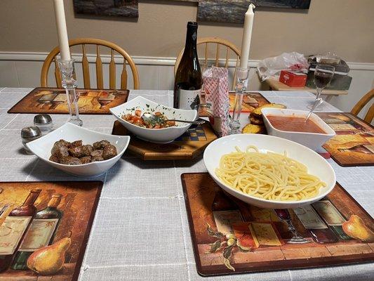 Italian meal we made from jimmy's