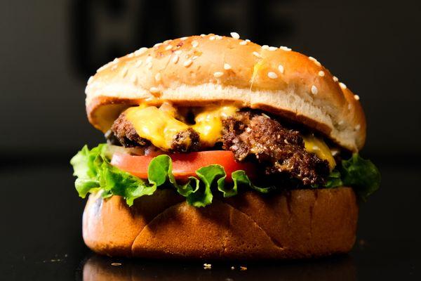 US Angus cheeseburger