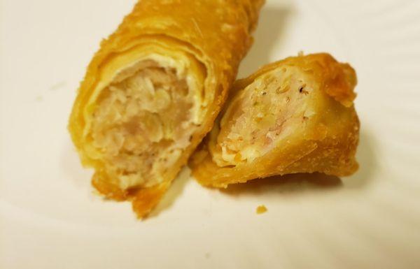 Very dense chicken egg roll