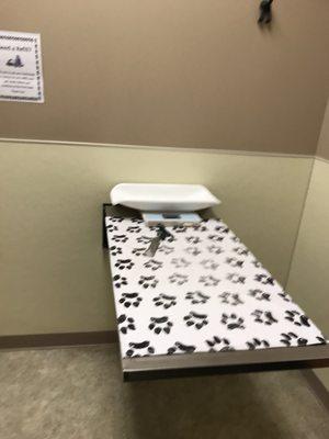 Exam rooms are cleaned after every patient.