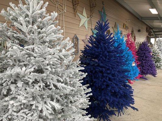 Real, flocked trees