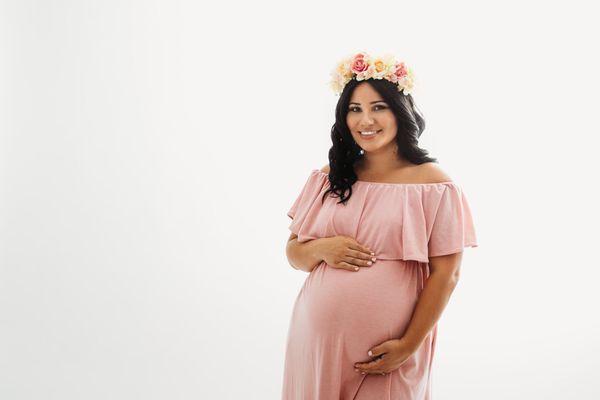 In studio maternity session