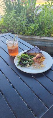 Breakfast Muffin Cup, Peanut Butter Pie, Black Cherry Tea.