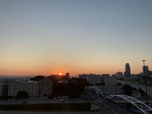 Sunrise over campus