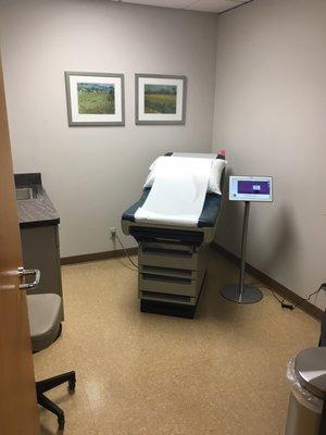 patient rooms with interactive iPad's specifically designed for a Urologists office