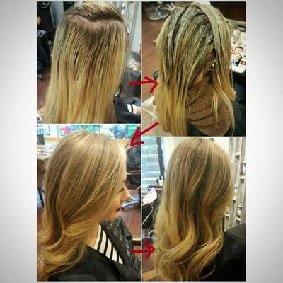 From blonde to natural ombre. By Min.