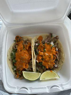 Carnitas and Asada Tacos