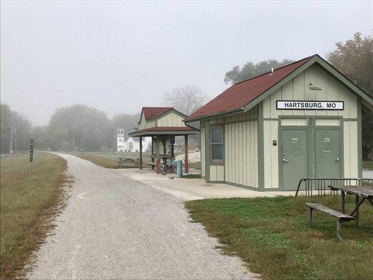 The train depot turned bike depot.