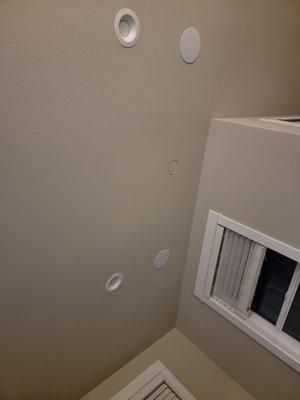 Rear ceiling speakers