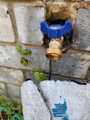 Backyard outside faucet was dripping. This is the After picture.