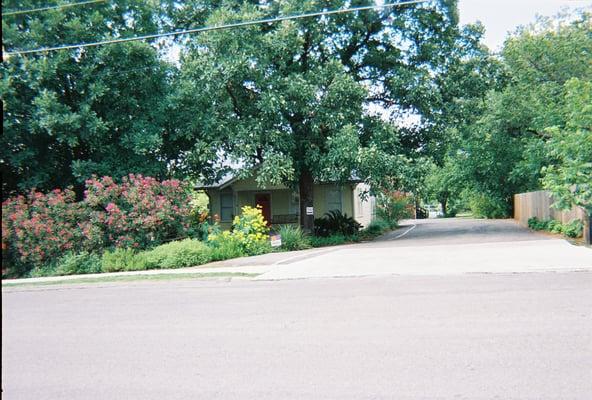 Pictured here is the entrance.  Yoga studio is at the end of the driveway.