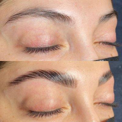 Brow lamination with wax & tint. Book online www.austinglowspa.com