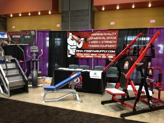 Pro Gym Supply regularly visits and exhibits at local trade shows with custom equipment. Check us out!