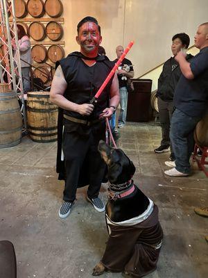 Lexi as a Jedi and Darth Maul