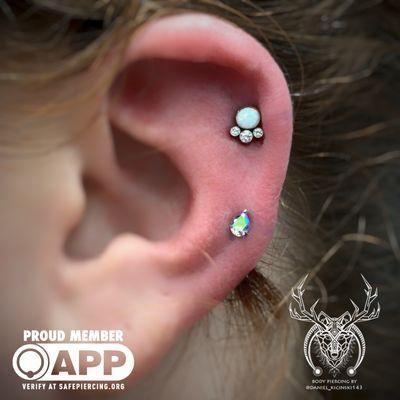 Helix piercings