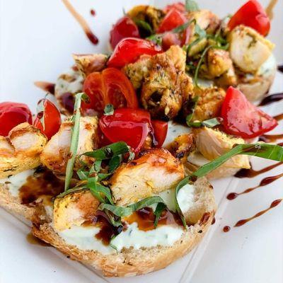 Chicken crostini