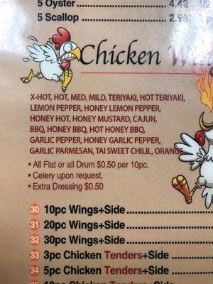 Wing Flavors