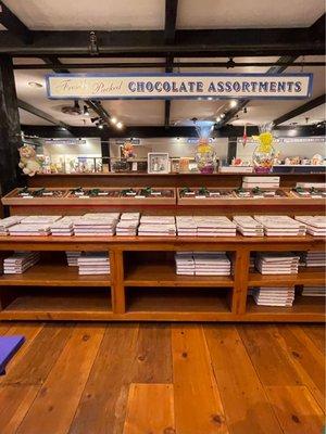 The Interior of Putnam Pantry has hardwood floors & loaded with aisles of Fudge, Ice Cream & Candy in Danvers MA.