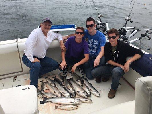 Lake Michigan Charter Fishing for Salmon and Trout out of Milwaukee and Racine Wisconsin.