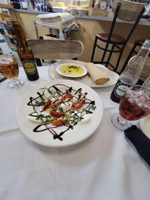 Caprese and house bread