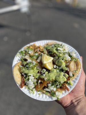 Pastor with the self serve toppings I put on. So delicious.