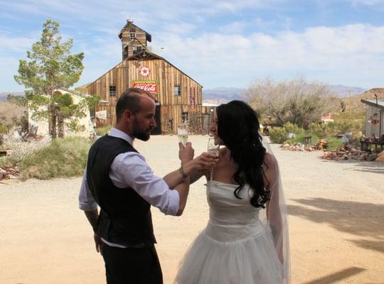 A Toast for Love in Eldorado Canyon.... at Nelson