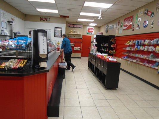 View looking into the store from the front entry.