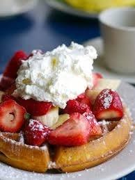 Strawberry cream cheese waffle