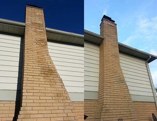 Chimney stack: before and after