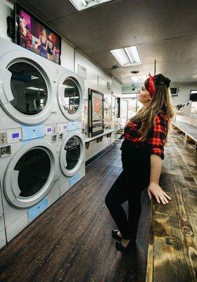 Plenty of tvs to enjoy as your waiting for laundry