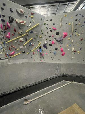 One of many rock climbing walls