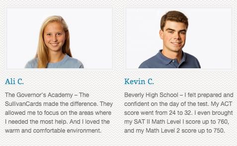 Student Testimonials for Sullivan Tutoring in Danvers, MA