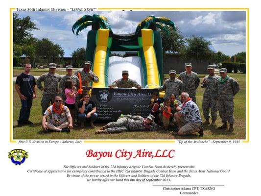 Texas 36th Infantry Division
Officers and Soldiers of the 72d Infantry Brigade Combat Team Sep. 8, 2013