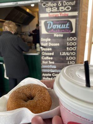 This donut is hot out of the fryer!