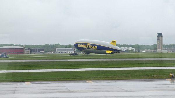 The blimp was here for the PGA.