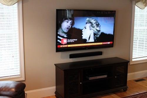 60" TV LG TV and Sound Bar