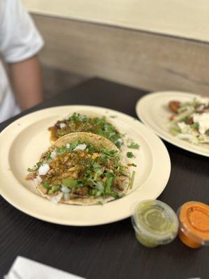 Pollo taco & asada taco