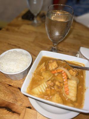 Tofu curry. Vegan friendly