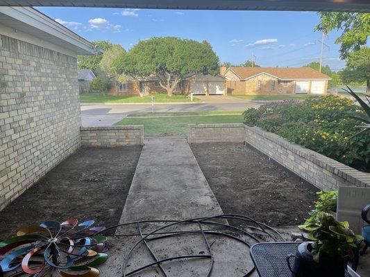 Before-Old flower bed that I couldn't control the weeds