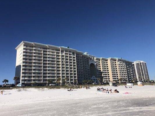 View of complex from the beach