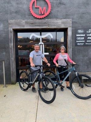 New bike day, two happy campers!